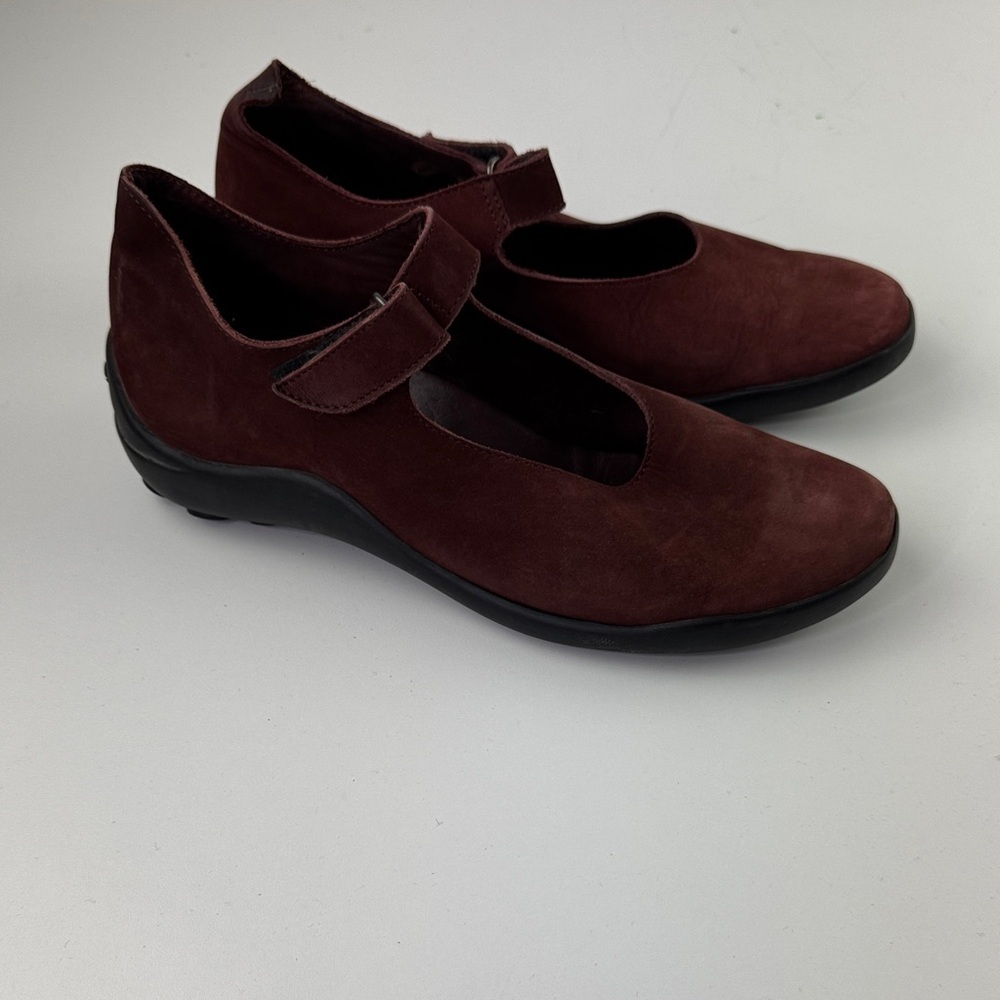 Arche Dark Red Mary Jane Flats